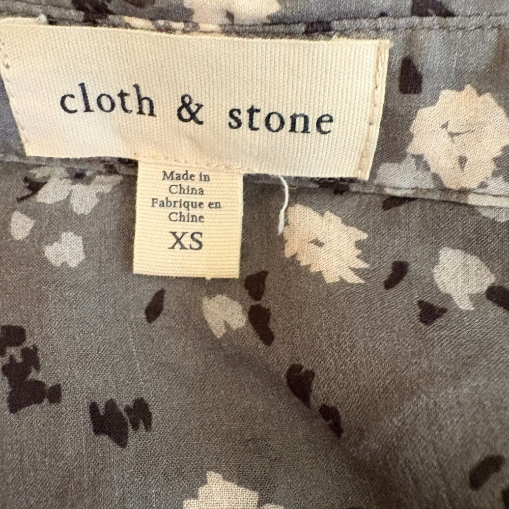Anthropologie Cloth & Stone Floral Blouse Extra Small - Picture 8 of 13